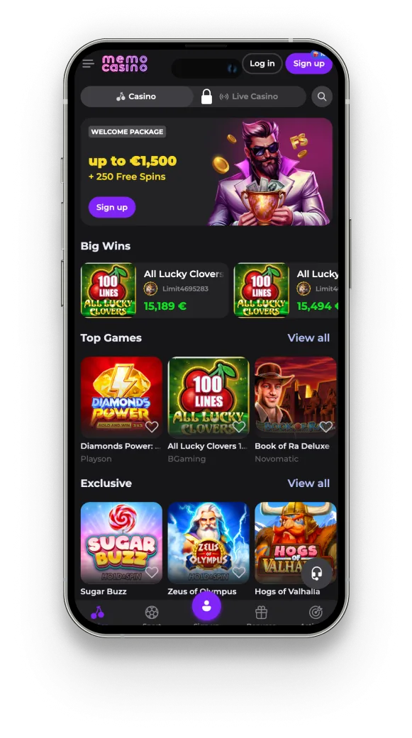 memocasino app